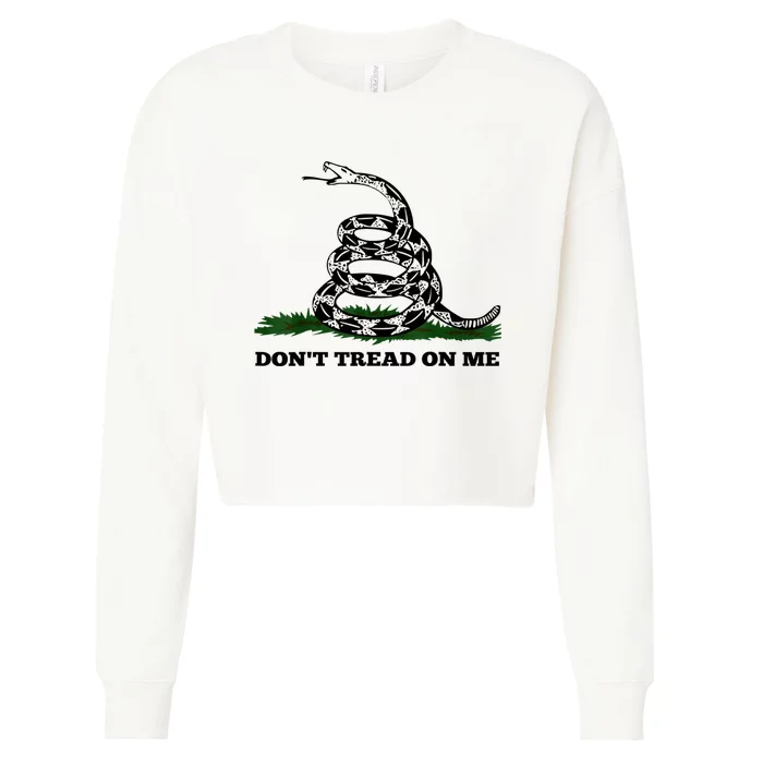 Please Dont Tread On Me Ill Cum Cropped Pullover Crew