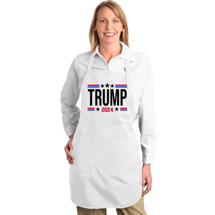 Pro Donald Trump 2024 Usa Election Full-Length Apron With Pocket