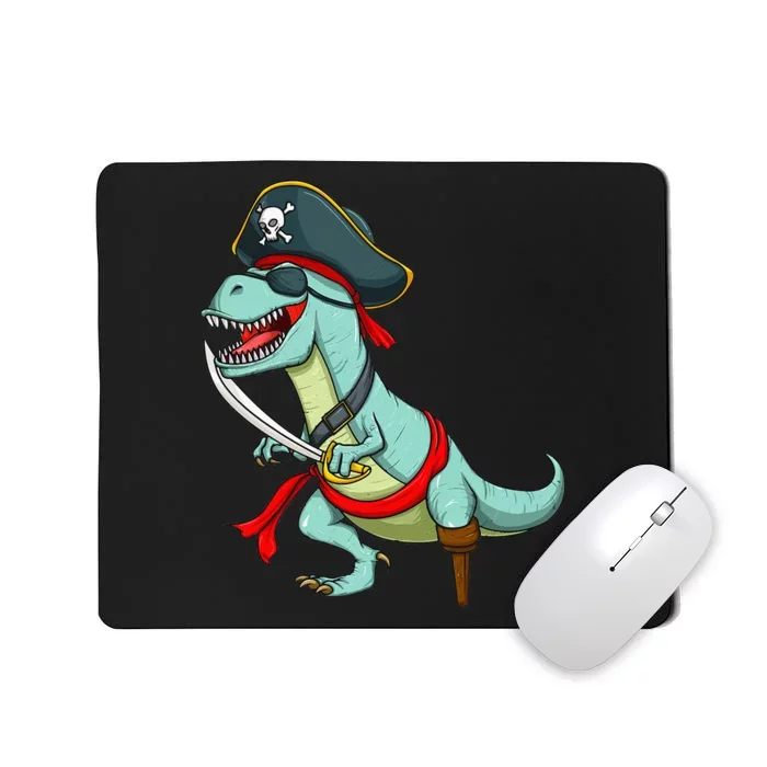 Pirate Dinosaur T Rex Funny Tyrannosaurus Halloween Costume Mousepad