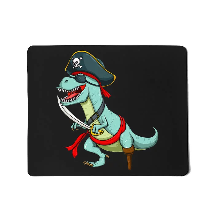 Pirate Dinosaur T Rex Funny Tyrannosaurus Halloween Costume Mousepad