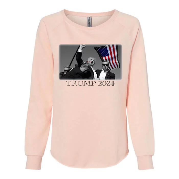 President Donald Trump 2024 Failed Attempt Usa Patriotic Womens California Wash Sweatshirt