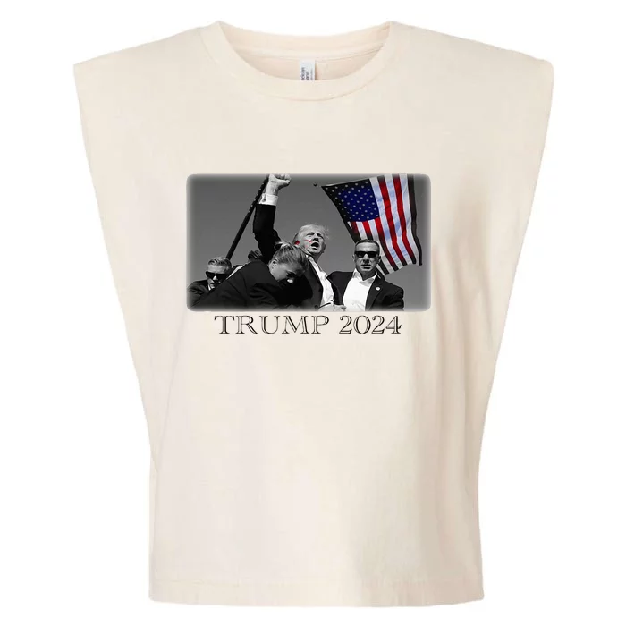 President Donald Trump 2024 Failed Attempt Usa Patriotic Garment-Dyed Women's Muscle Tee