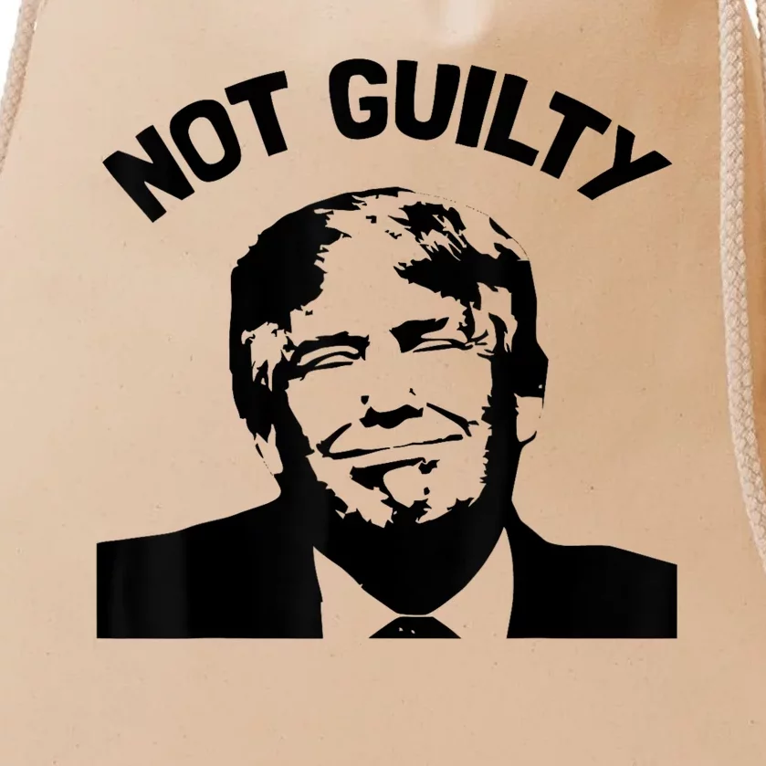 President Donald Trump Mugshot 2024 Not Guilty Supporter Drawstring Bag