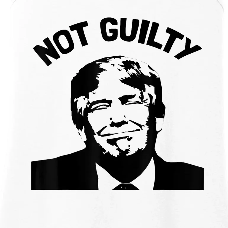 President Donald Trump Mugshot 2024 Not Guilty Supporter Ladies Essential Tank