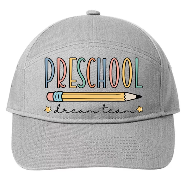 Preschool Dream Team Retro Back To School Teacher Student 7-Panel Snapback Hat