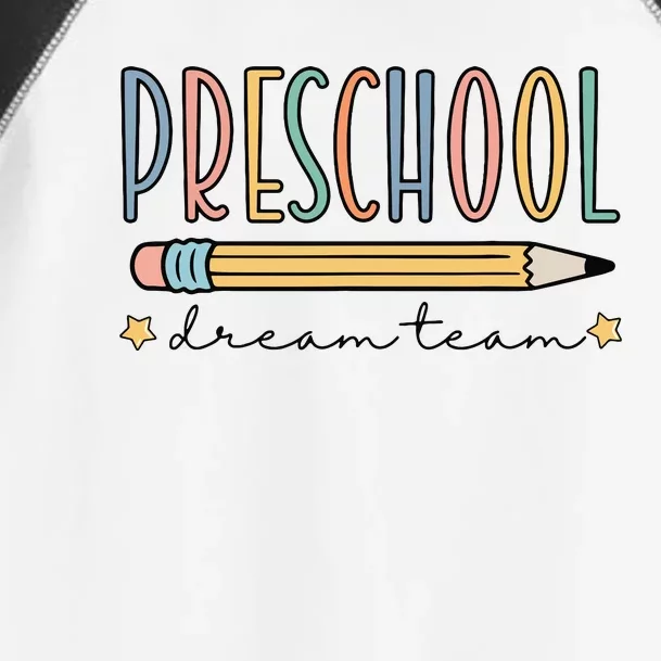 Preschool Dream Team Retro Back To School Teacher Student Toddler Fine Jersey T-Shirt