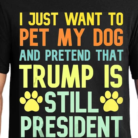 Pro Donald Trump Funny Pet My Dog Republican Conservative Pajama Set