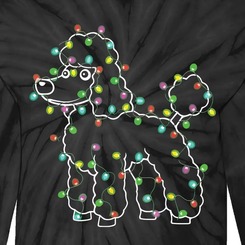 Poodle Dogs Tree Christmas Sweater Xmas Pet Animal Dog Gifts Tie-Dye Long Sleeve Shirt