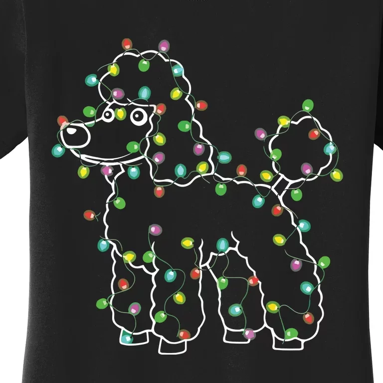 Poodle Dogs Tree Christmas Sweater Xmas Pet Animal Dog Gifts Women's T-Shirt