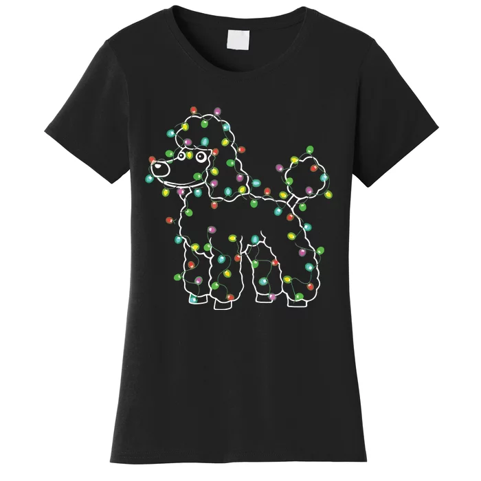 Poodle Dogs Tree Christmas Sweater Xmas Pet Animal Dog Gifts Women's T-Shirt