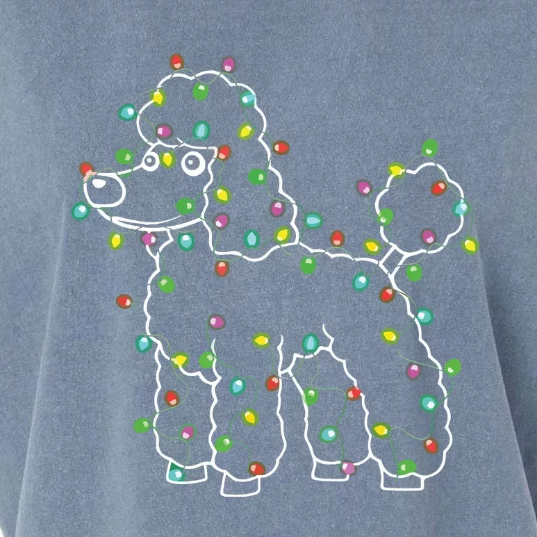 Poodle Dogs Tree Christmas Sweater Xmas Pet Animal Dog Gifts Garment-Dyed Women's Muscle Tee