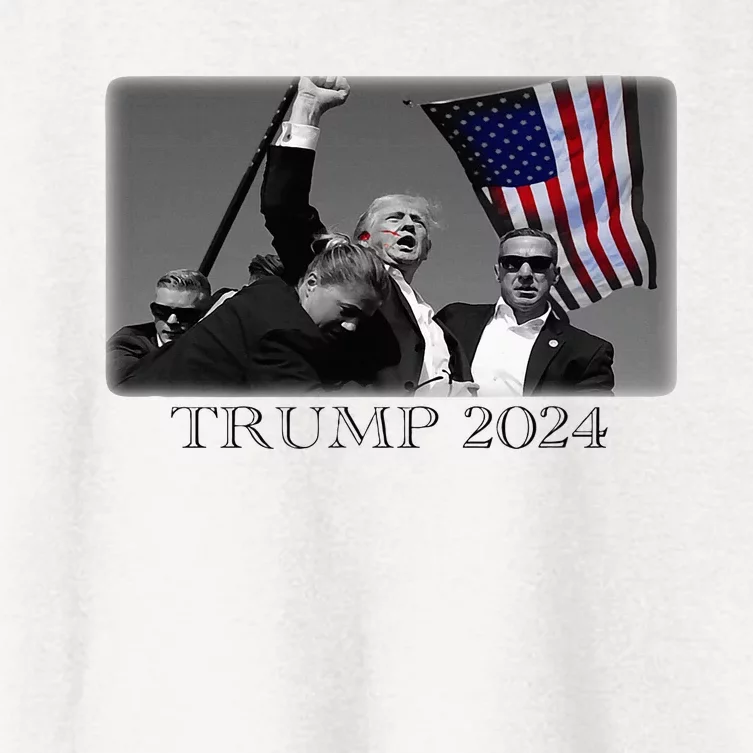 President Donald Trump 2024 Failed Attempt Usa Patriotic Women's Crop Top Tee