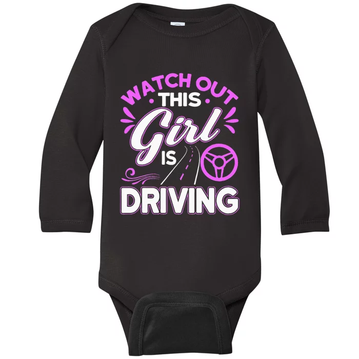 Passed Drivers Test New Driving License Congratulations Teen Baby Long Sleeve Bodysuit