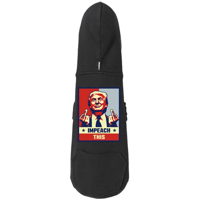 Pro Donald Trump Gifts Republican Conservative Impeach This Doggie 3-End Fleece Hoodie