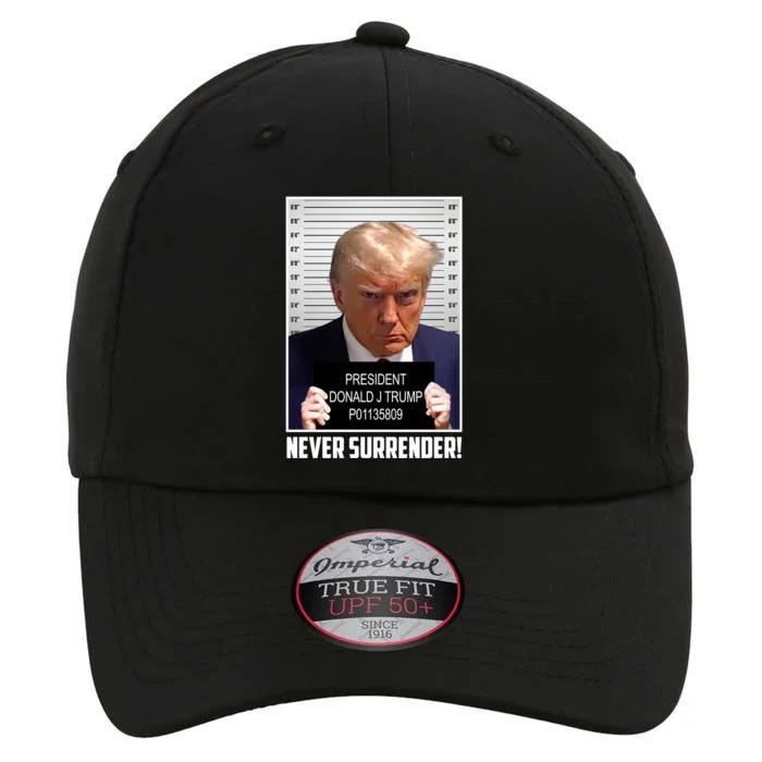 President Donald Trump Mugshot Never Surrender The Original Performance Cap