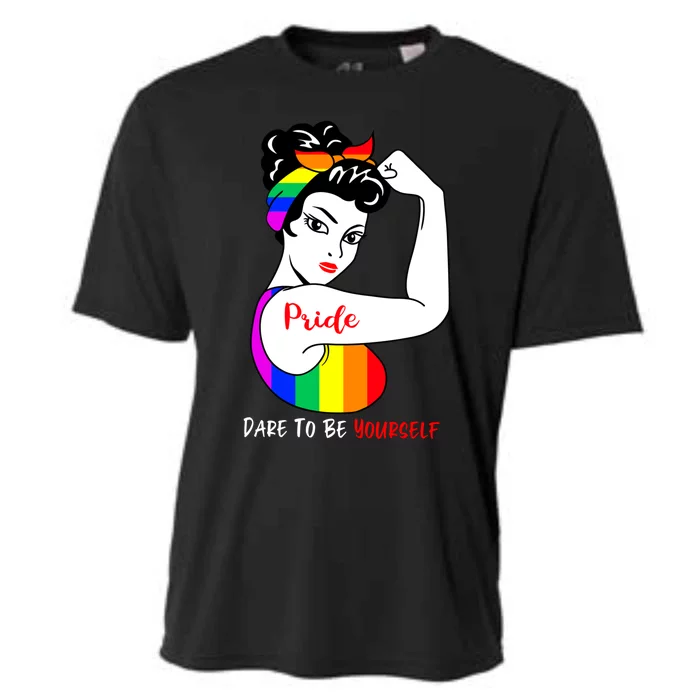 Pride Dare To Be Yourself Funny Lgbt Pride Funny Gift Cooling Performance Crew T-Shirt