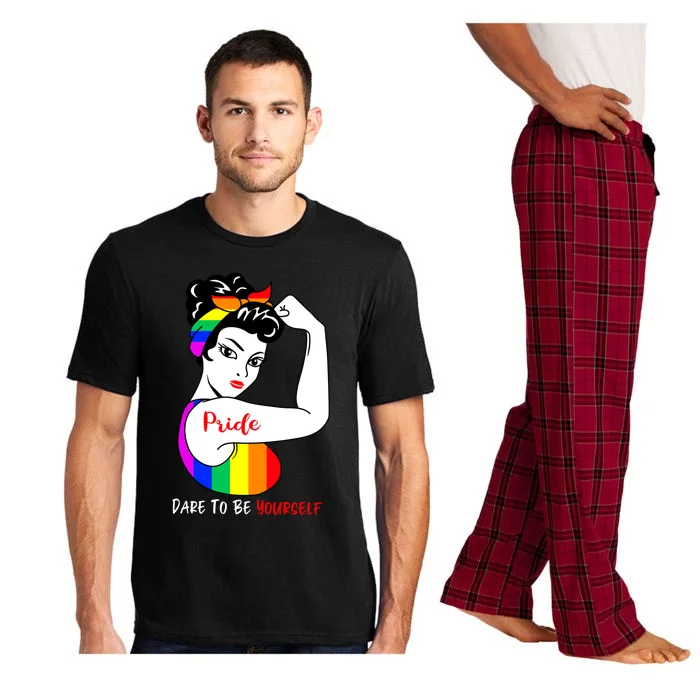 Pride Dare To Be Yourself Funny Lgbt Pride Funny Gift Pajama Set