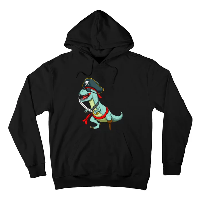 Pirate Dinosaur T Rex Funny Tyrannosaurus Halloween Hoodie