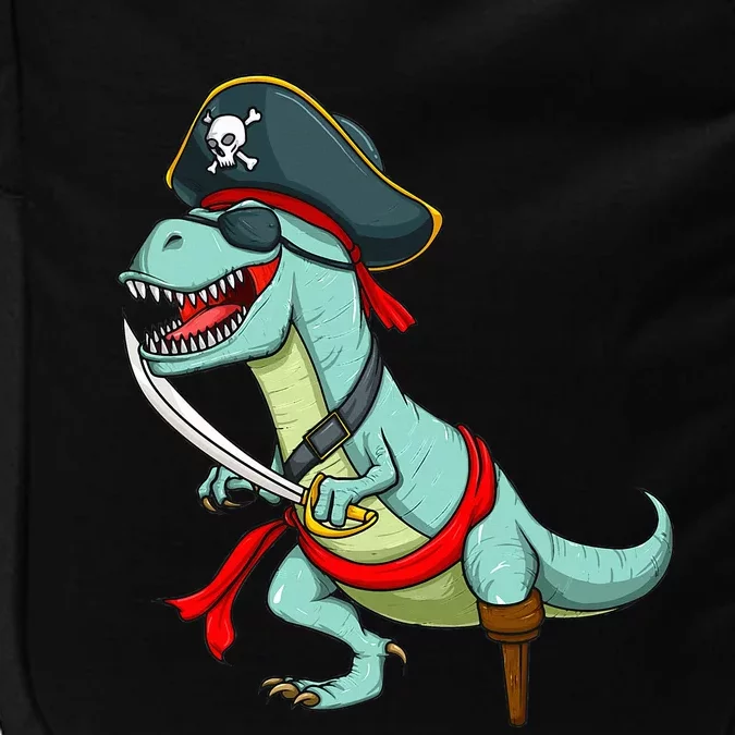 Pirate Dinosaur T Rex Funny Tyrannosaurus Halloween Impact Tech Backpack