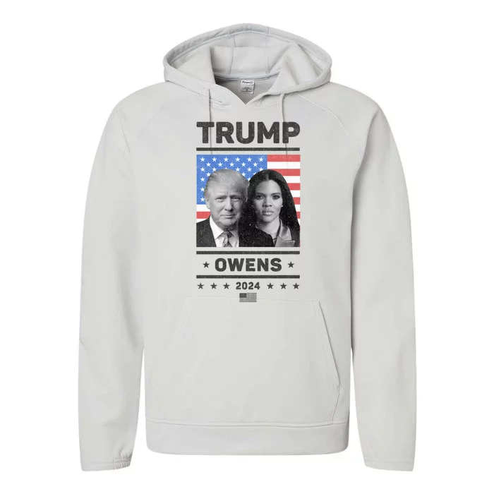 President Donald Trump And Vice President Candace Owens 2024 Performance Fleece Hoodie