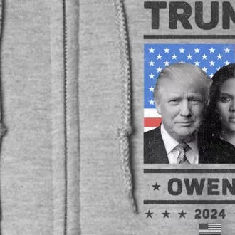 President Donald Trump And Vice President Candace Owens 2024 Full Zip Hoodie