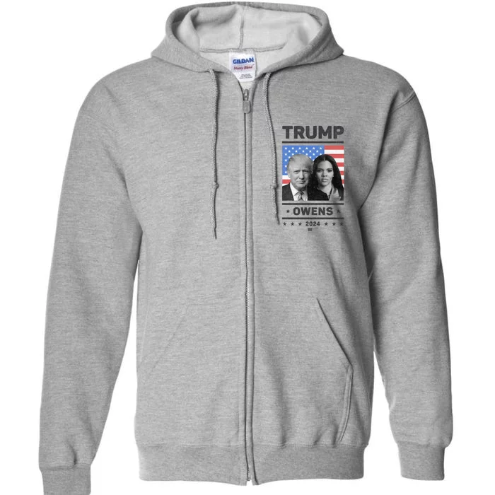 President Donald Trump And Vice President Candace Owens 2024 Full Zip Hoodie