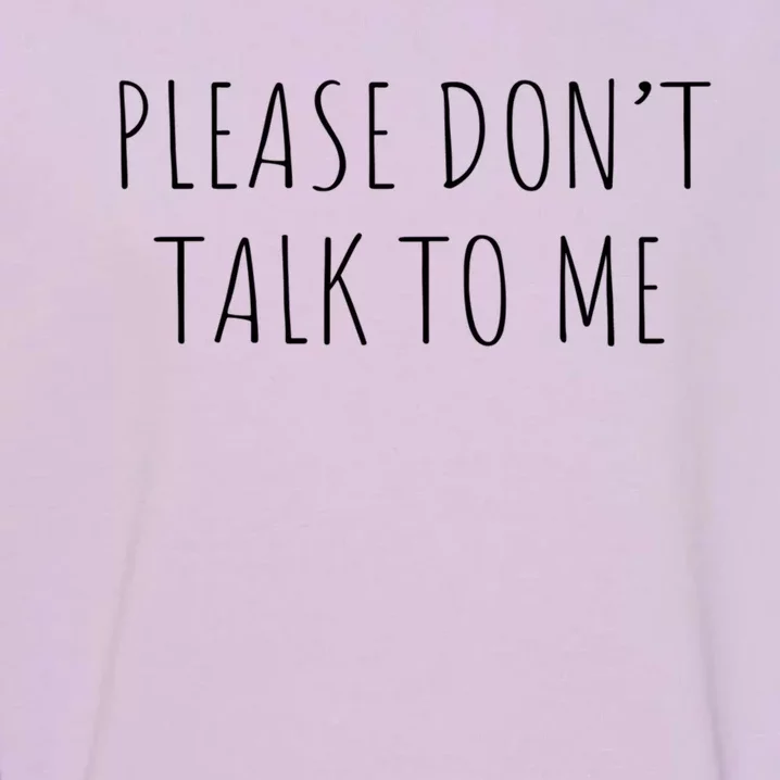 Please Don't Talk To Me Cool Gift Garment-Dyed Sweatshirt