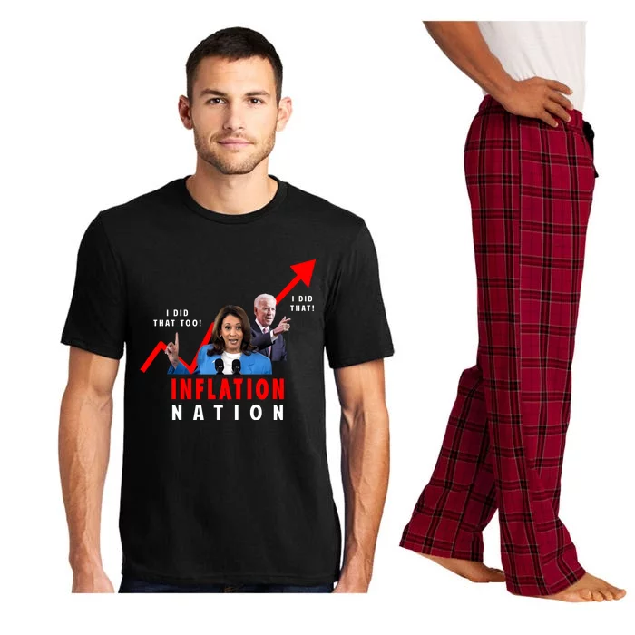 Pro Donald Trump Yard Sign Kamala Harris Sign Inflation Nation Biden Yard Sign Pajama Set