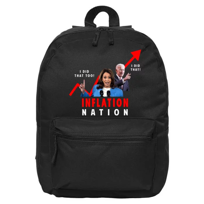 Pro Donald Trump Yard Sign Kamala Harris Sign Inflation Nation Biden Yard Sign 16 in Basic Backpack