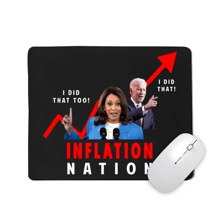 Pro Donald Trump Yard Sign Kamala Harris Sign Inflation Nation Biden Yard Sign Mousepad