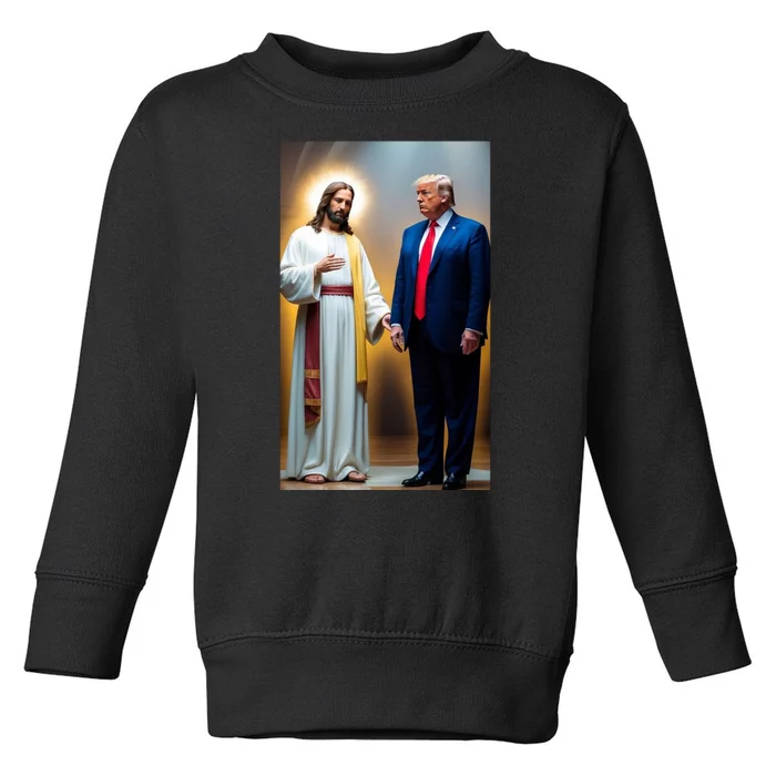 Pro Donald Trump Jesus Christianity Toddler Sweatshirt