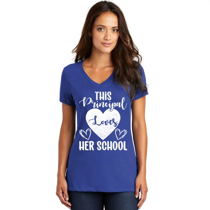 Principals Day This Principal Loves Her School Principal Day Gift Women's V-Neck T-Shirt