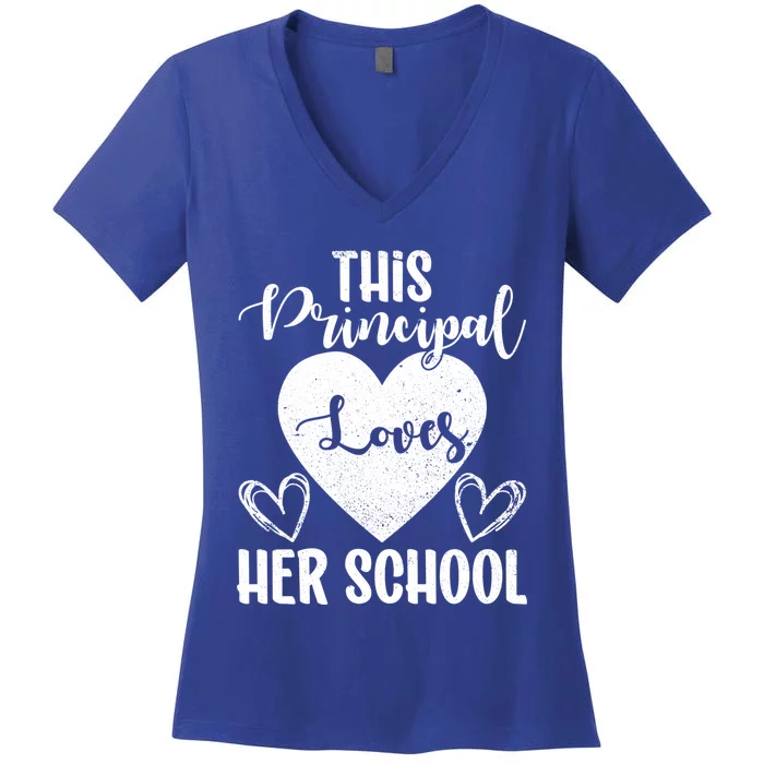 Principals Day This Principal Loves Her School Principal Day Gift Women's V-Neck T-Shirt