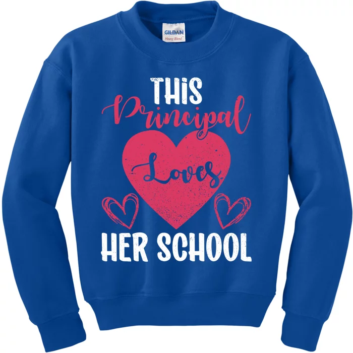 Principals Day This Principal Loves Her School Principal Day Gift Kids Sweatshirt