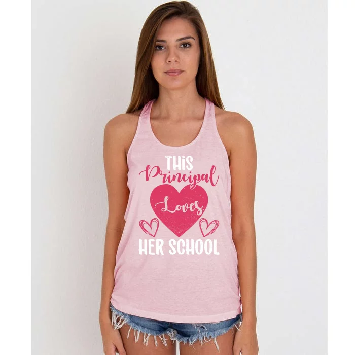 Principals Day This Principal Loves Her School Principal Day Gift Women's Knotted Racerback Tank