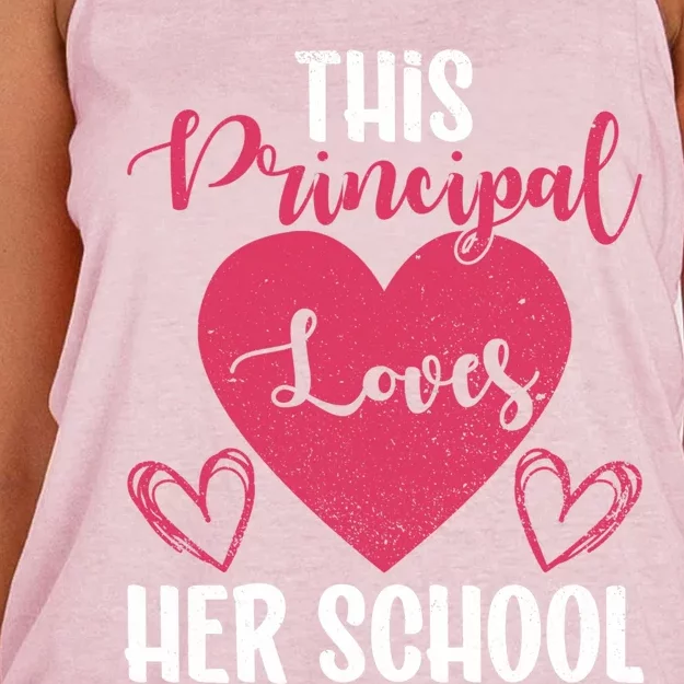 Principals Day This Principal Loves Her School Principal Day Gift Women's Knotted Racerback Tank