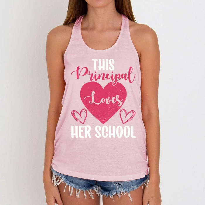 Principals Day This Principal Loves Her School Principal Day Gift Women's Knotted Racerback Tank