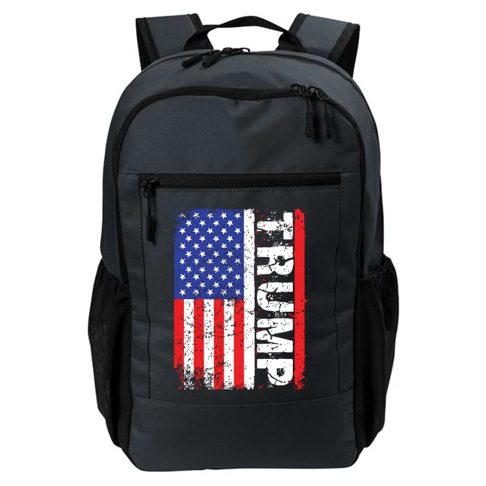 President Donald Trump 2020 Vintage Usa Flag Daily Commute Backpack