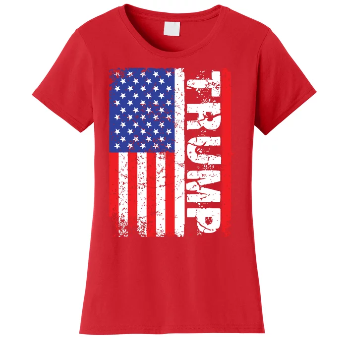 President Donald Trump 2020 Vintage Usa Flag Women's T-Shirt