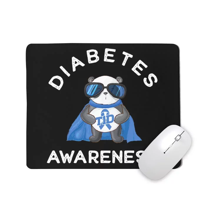 Panda Diabetic Type 1 Diabetes Awareness Support Mousepad