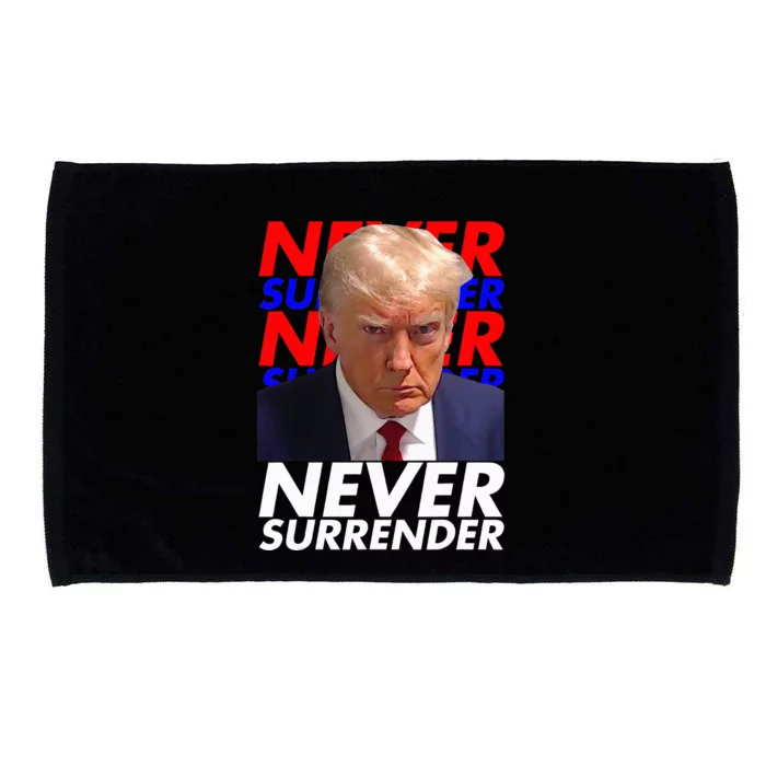 President Donald Trump 2024 Never Surrender Fingerprint USA Microfiber Hand Towel