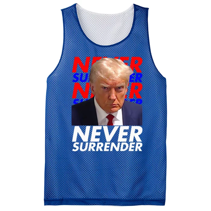 President Donald Trump 2024 Never Surrender Fingerprint USA Mesh Reversible Basketball Jersey Tank