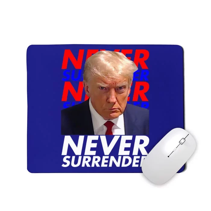 President Donald Trump 2024 Never Surrender Fingerprint USA Mousepad