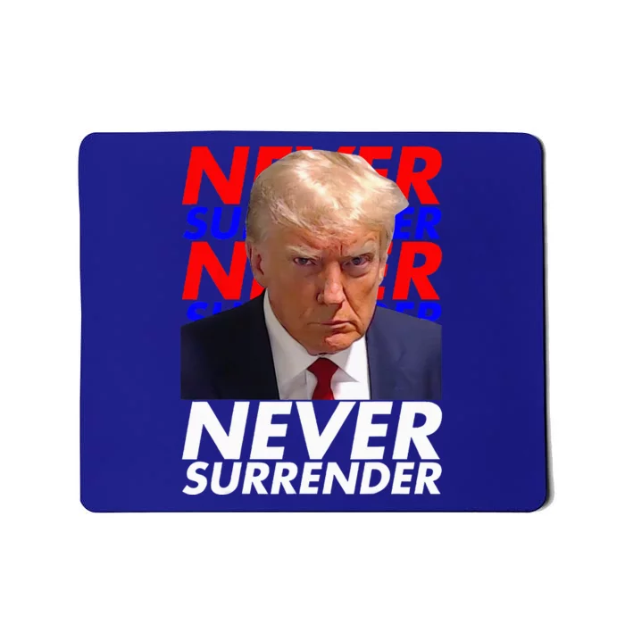 President Donald Trump 2024 Never Surrender Fingerprint USA Mousepad