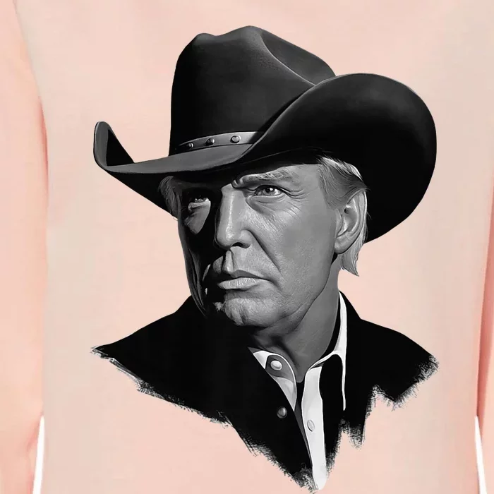 President Donald Trump In Cowboy Hat 2024 Usa Election Vote Premium Womens California Wash Sweatshirt