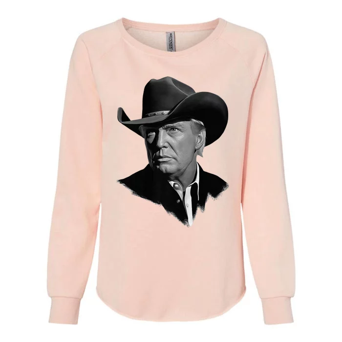 President Donald Trump In Cowboy Hat 2024 Usa Election Vote Premium Womens California Wash Sweatshirt