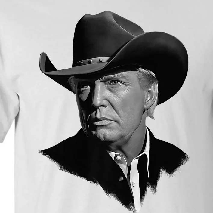 President Donald Trump In Cowboy Hat 2024 Usa Election Vote Premium Tall T-Shirt