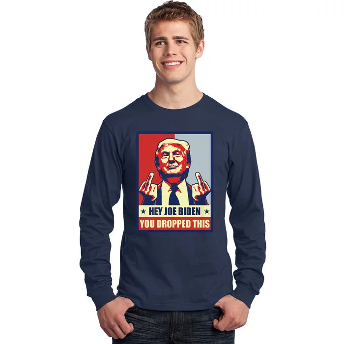 Pro Donald Trump 2024 Republican Conservative Anti Joe Biden Tall Long Sleeve T-Shirt