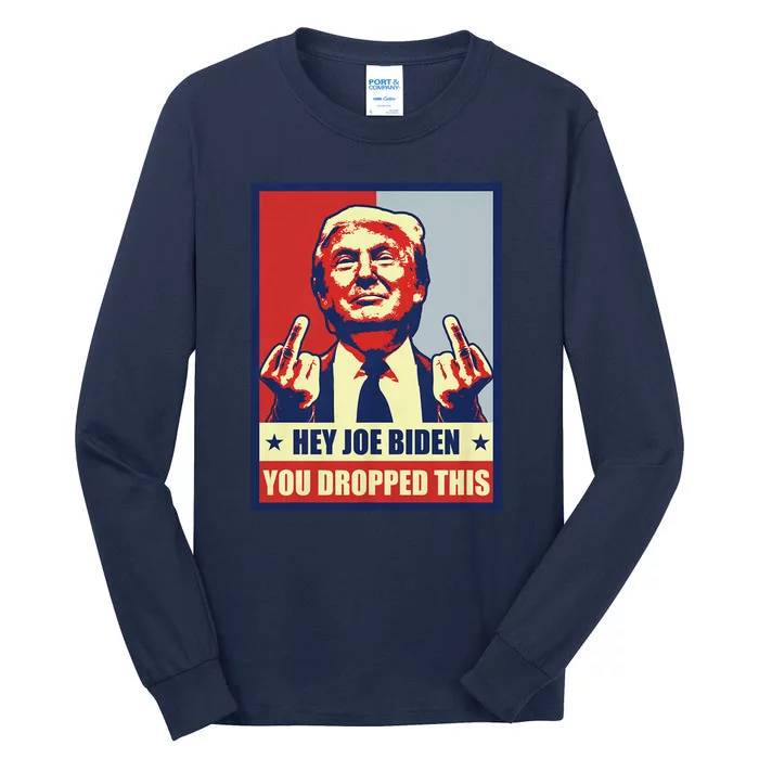 Pro Donald Trump 2024 Republican Conservative Anti Joe Biden Tall Long Sleeve T-Shirt