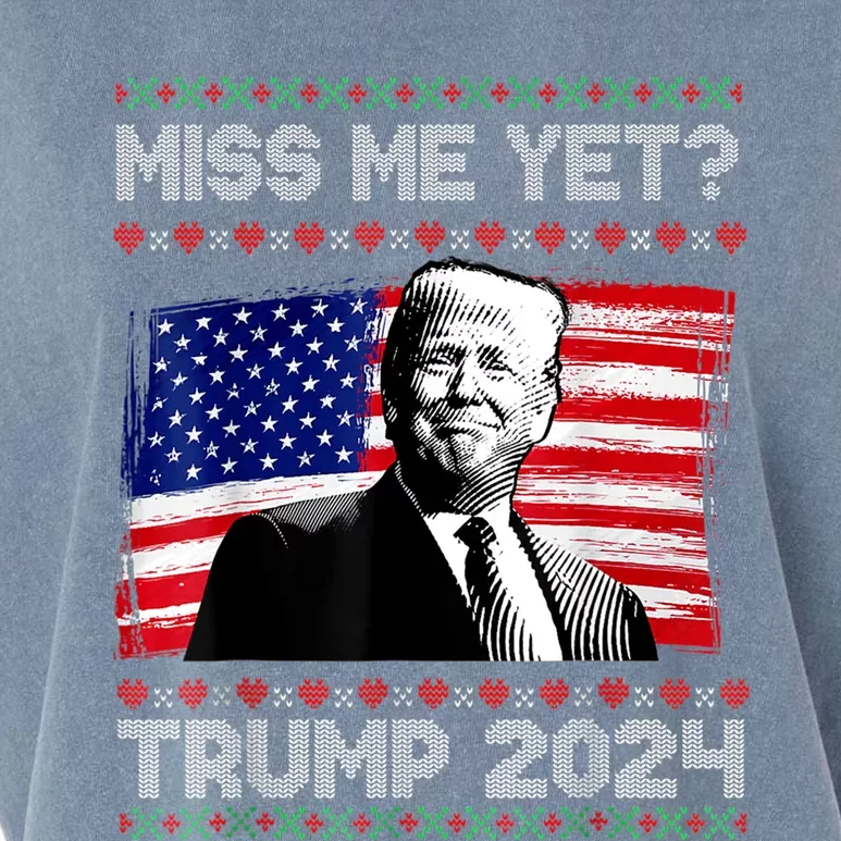 President Donald Trump Miss Me Yet Funny Xmas Gift Garment-Dyed Women's Muscle Tee